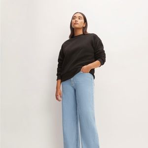 NWT Everlane ReNew fleece oversized crew teddy pullover